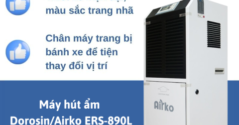 Máy Hút Ẩm Công Nghiệp Airko ERS-890L: Lựa Chọn Tối Ưu Cho Diện Tích 110-150m²